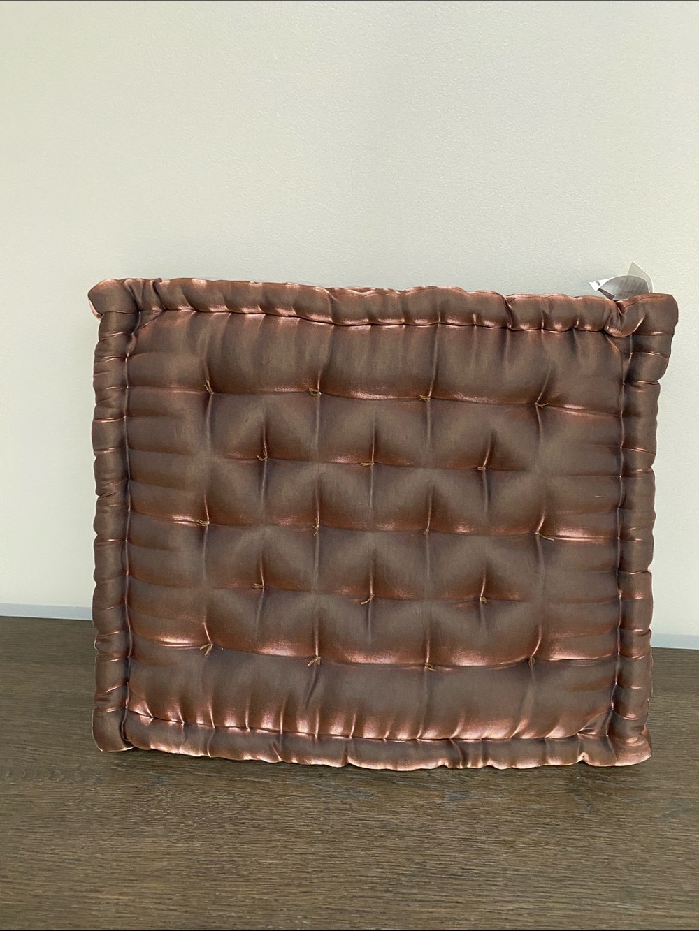 Vance Kitira brown satin Kapok meditation cushion